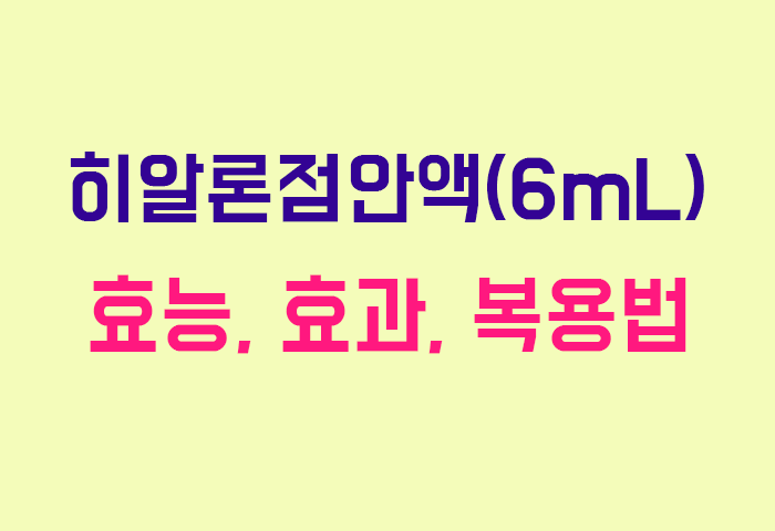히알론점안액(6mL)