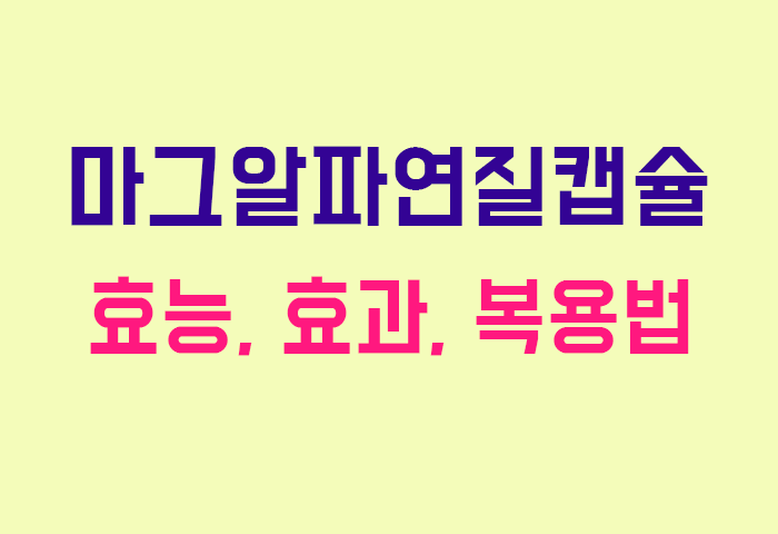 마그알파연질캡슐