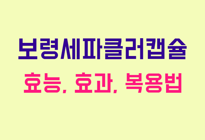 보령세파클러캡슐