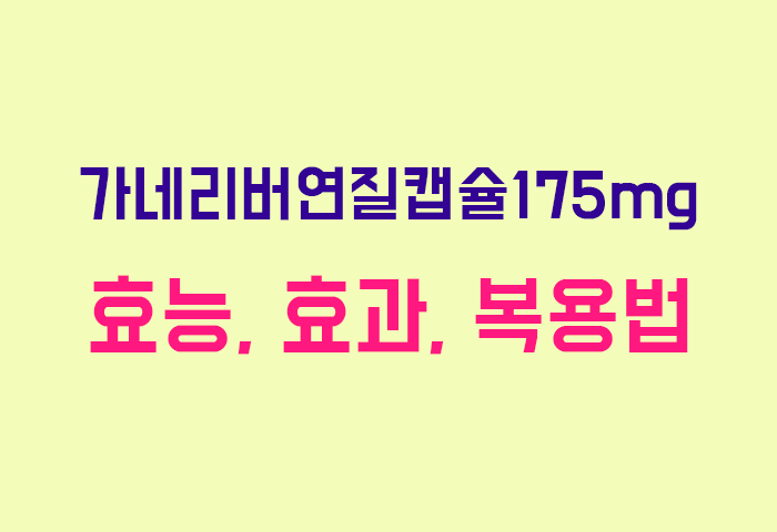 가네리버연질캡슐175mg