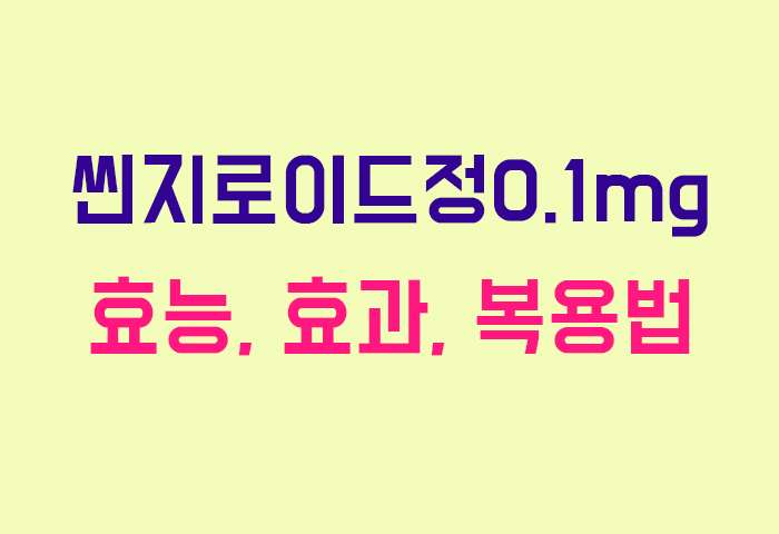 씬지로이드정0.1mg