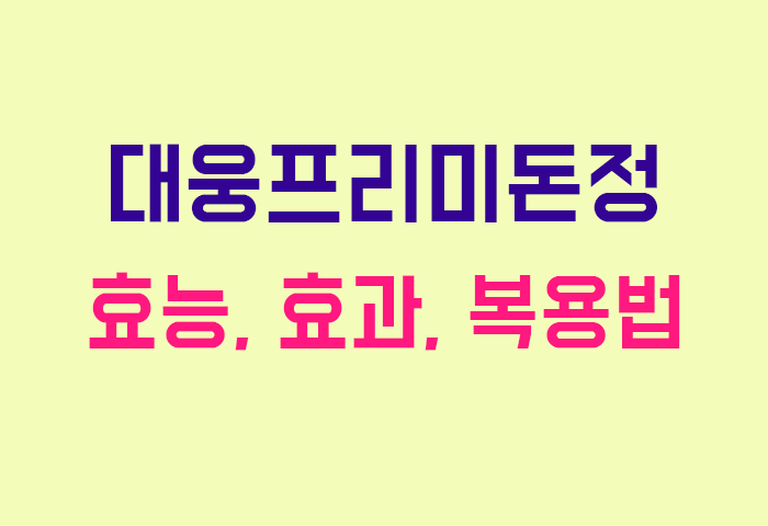 대웅프리미돈정