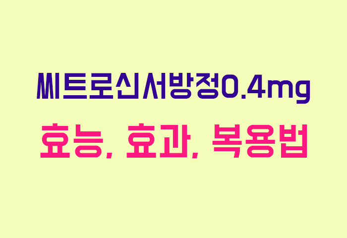 씨트로신서방정0.4mg