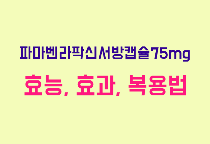 파마벤라팍신서방캡슐75mg