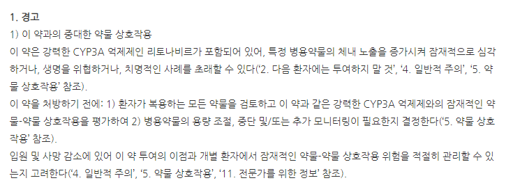 팍스로비드정 주의사항
