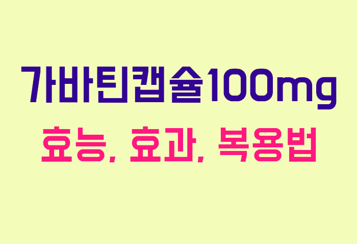 가바틴캡슐100mg