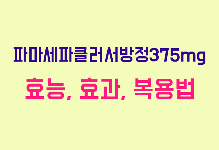 파마세파클러서방정375mg