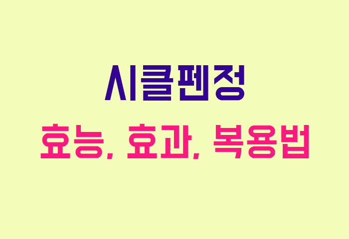 시클펜정