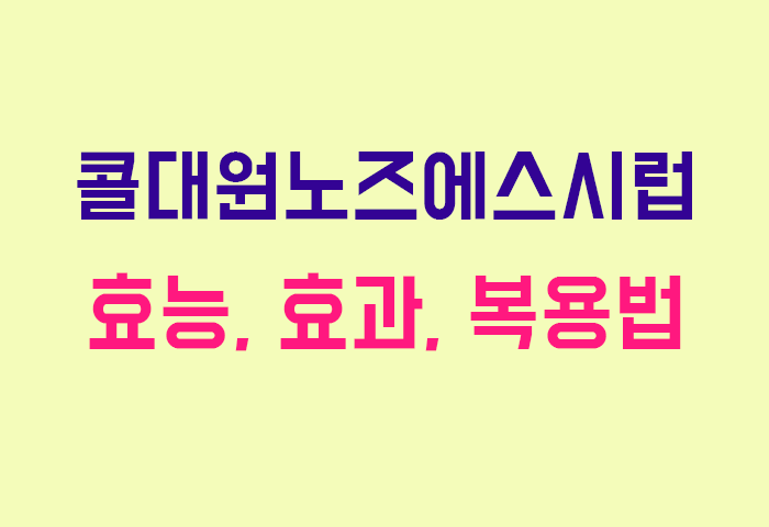 콜대원노즈에스시럽
