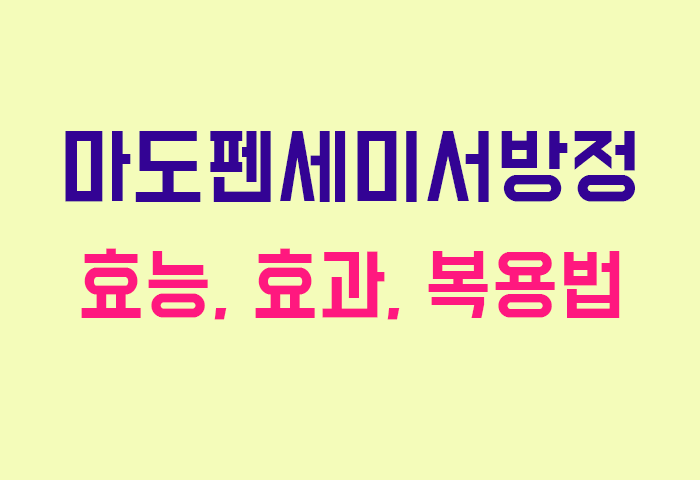 마도펜세미서방정