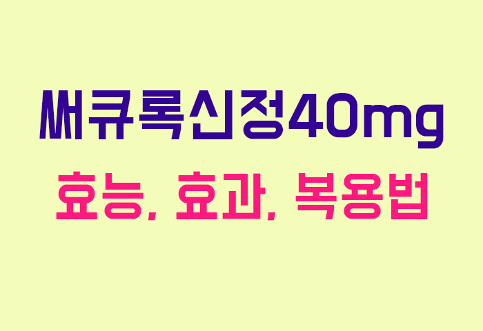 써큐록신정40mg
