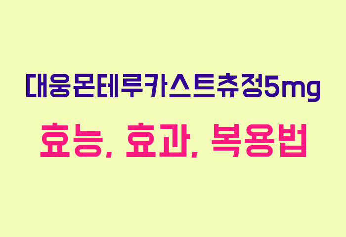 대웅몬테루카스트츄정5mg