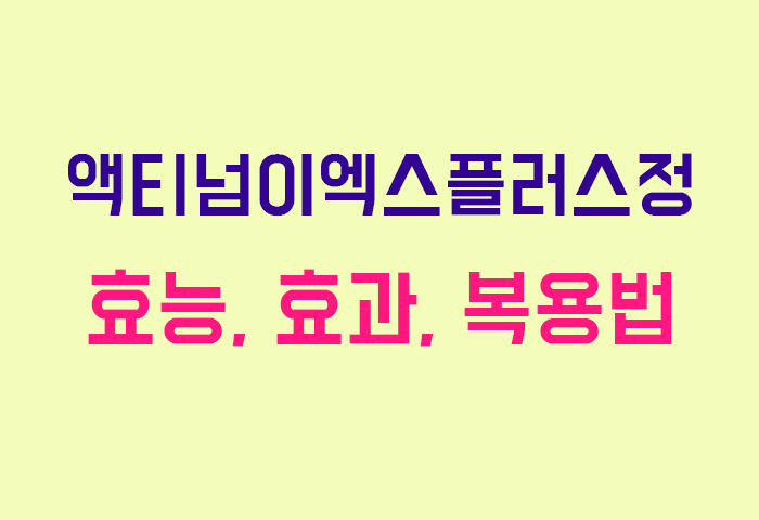 액티넘이엑스플러스정