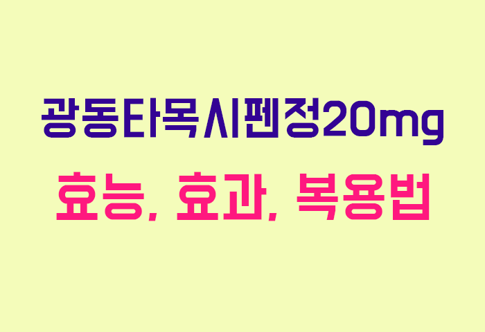 광동타목시펜정20mg