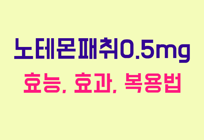 노테몬패취0.5mg