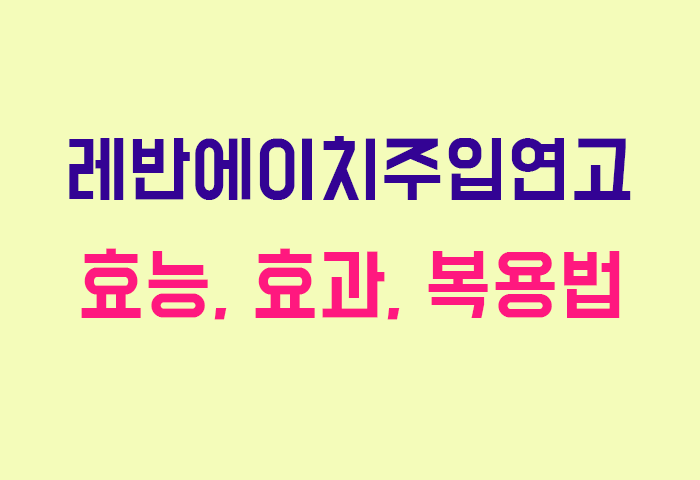 레반에이치주입연고