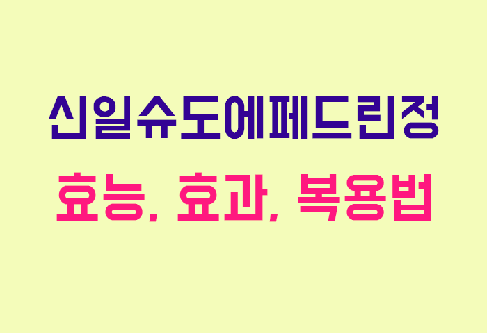 신일슈도에페드린정