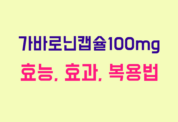 가바로닌캡슐100mg