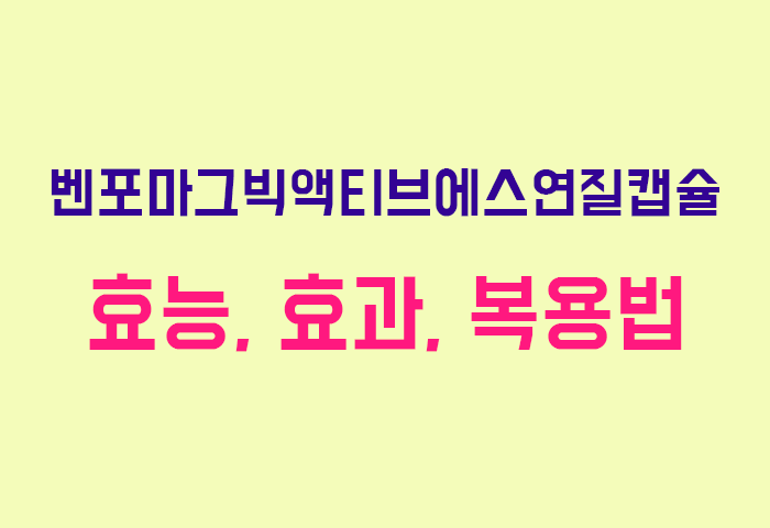 벤포마그빅액티브에스연질캡슐