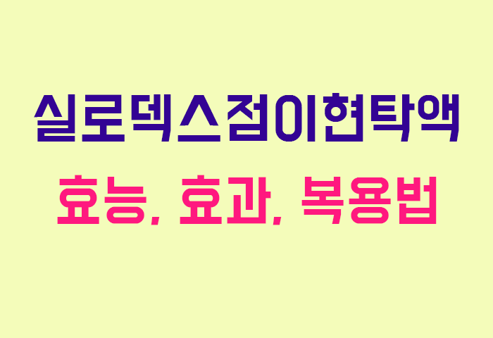 실로덱스점이현탁액