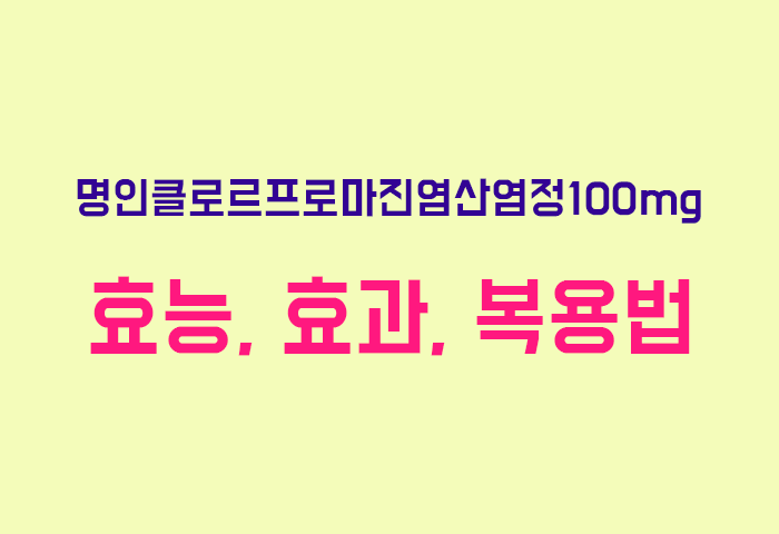 명인클로르프로마진염산염정100mg