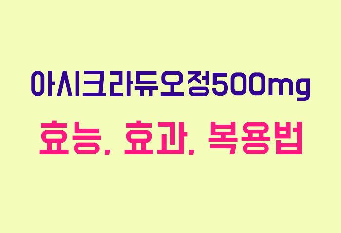 아시크라듀오정500mg
