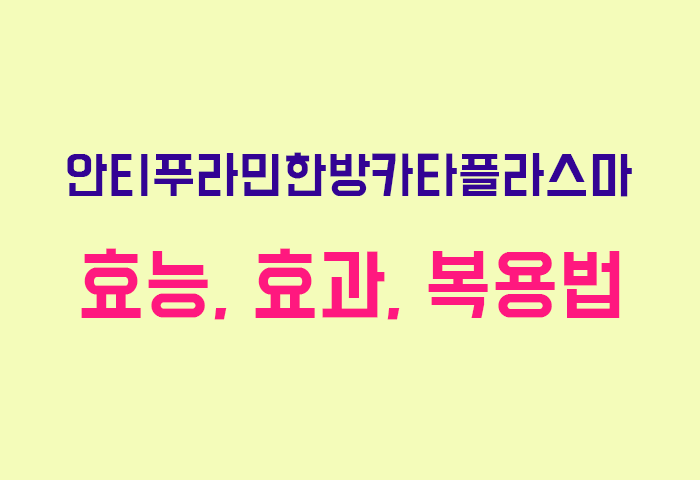 안티푸라민한방카타플라스마