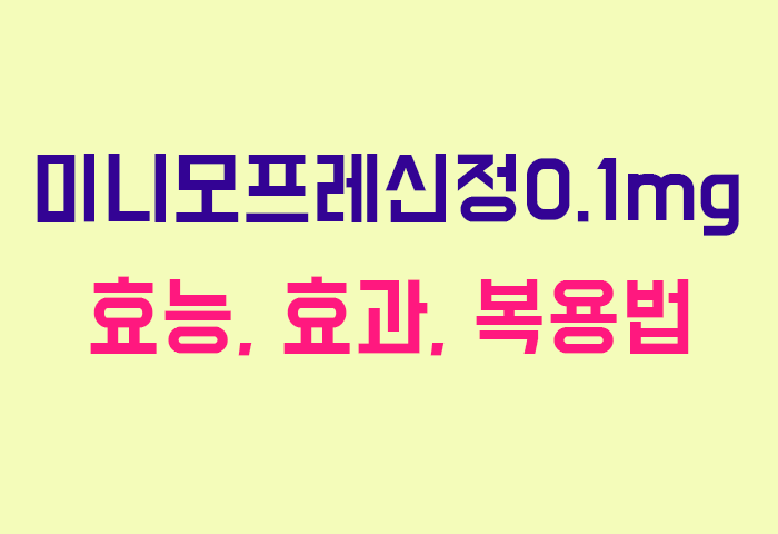 미니모프레신정0.1mg