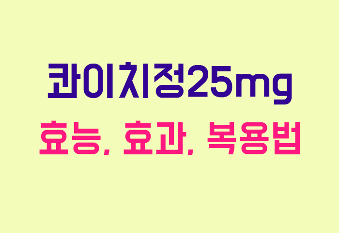 콰이치정25mg