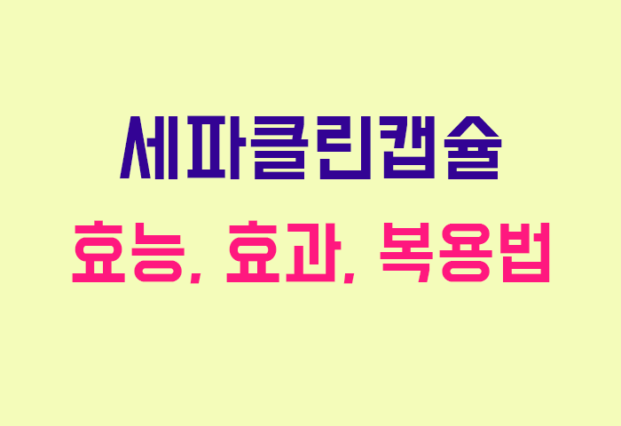 세파클린캡슐