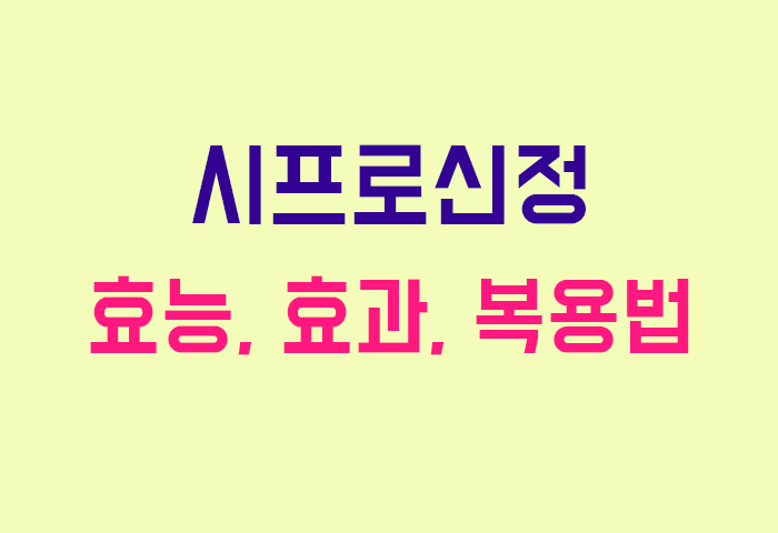 시프로신정