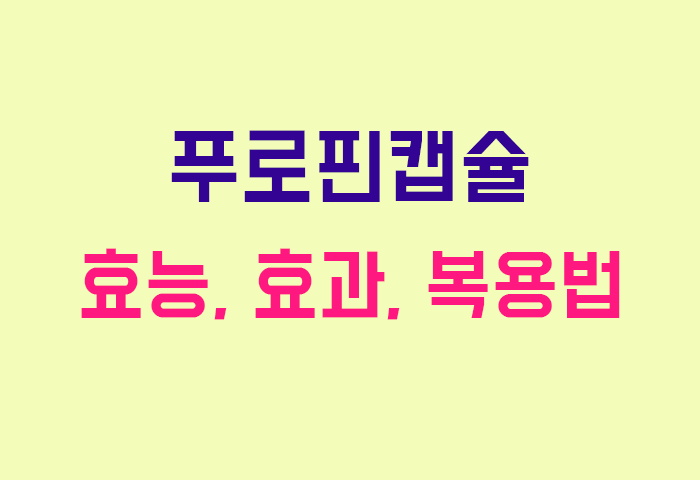 푸로핀캡슐