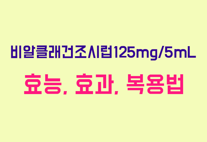 비알클래건조시럽125mg/5mL
