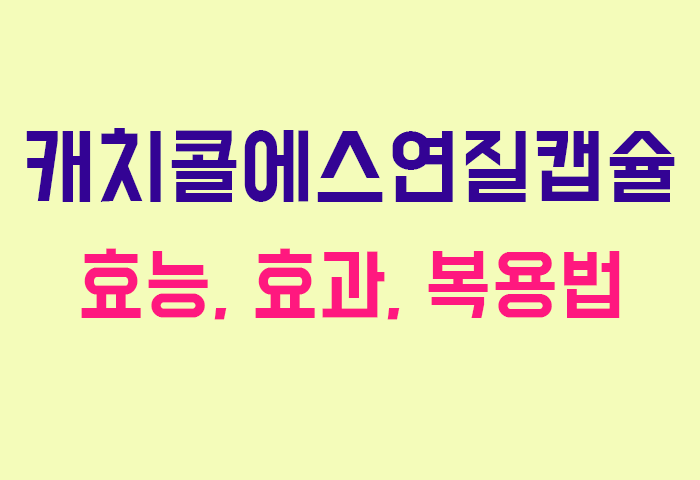 캐치콜에스연질캡슐