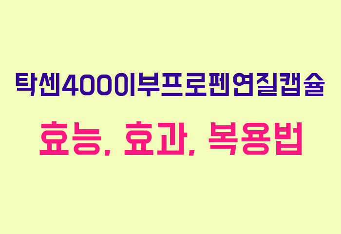 탁센400이부프로펜연질캡슐