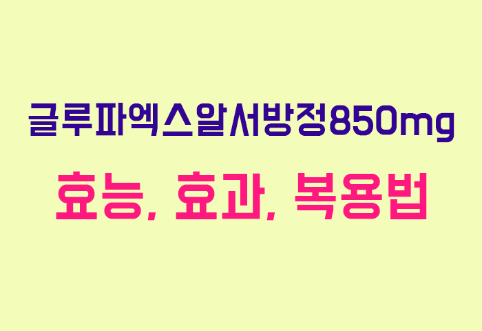 글루파엑스알서방정850mg
