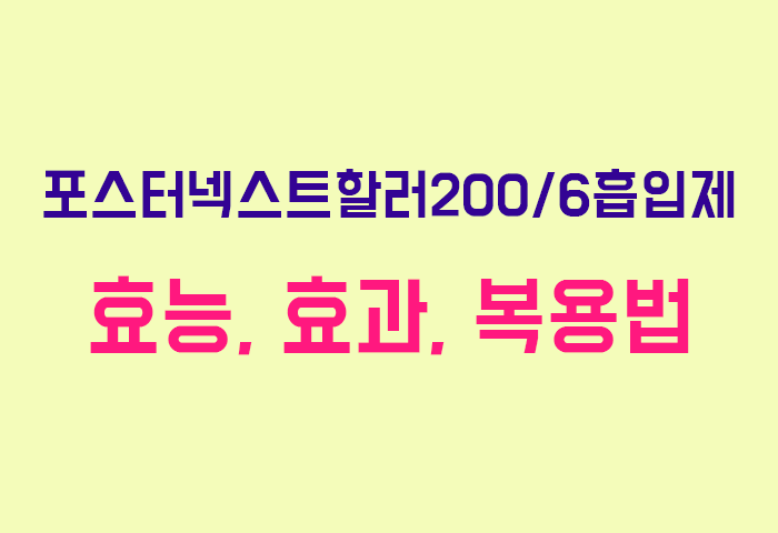 포스터넥스트할러200/6흡입제